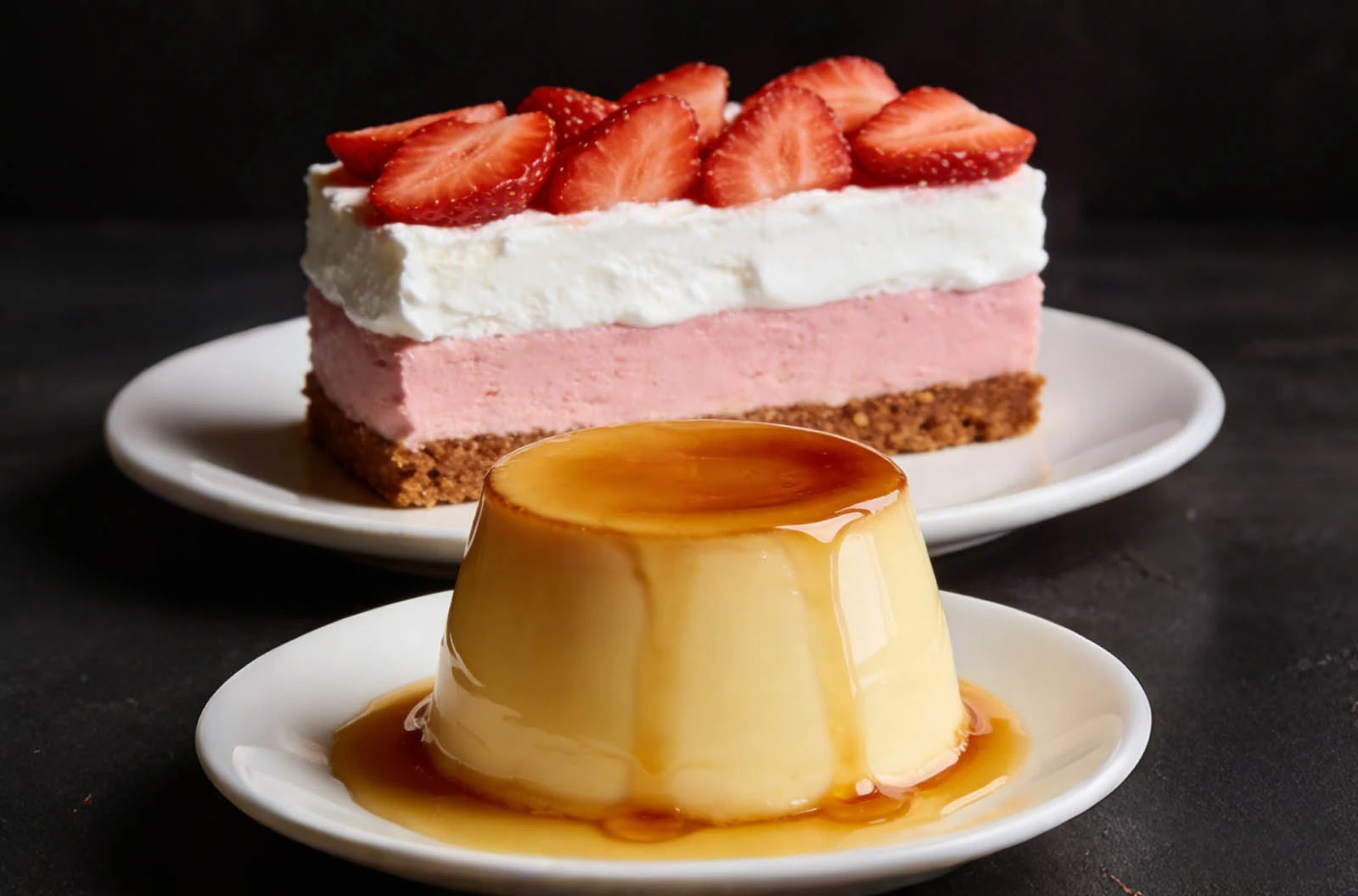 Stable puddings and mousses for transport