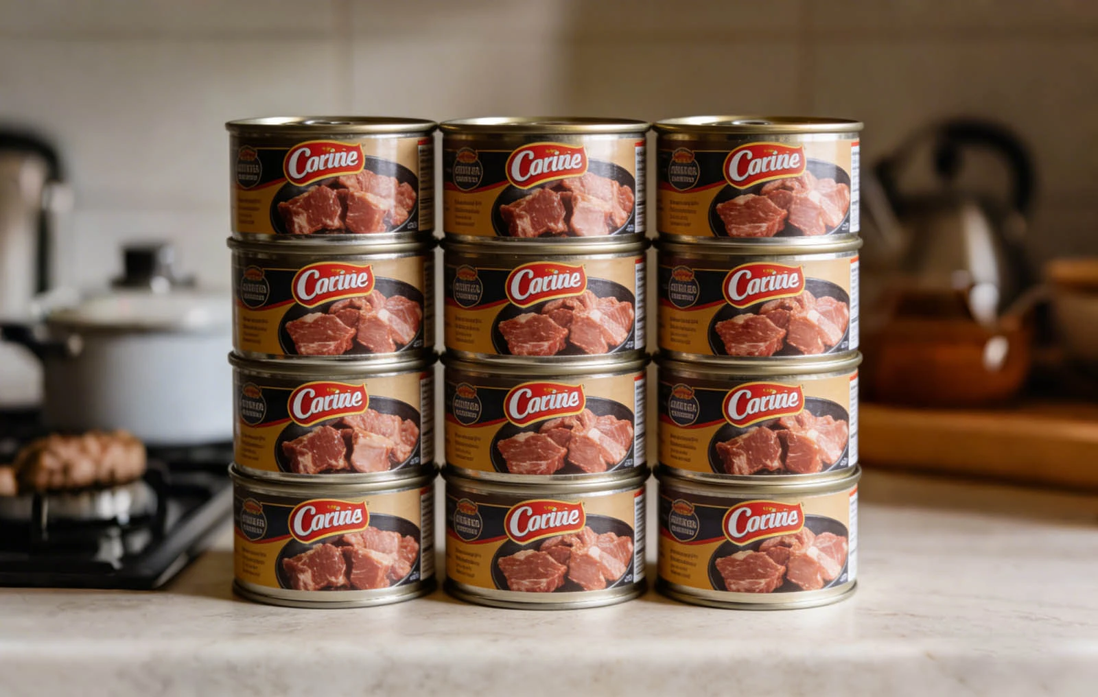 Canned meats with improved yield and texture