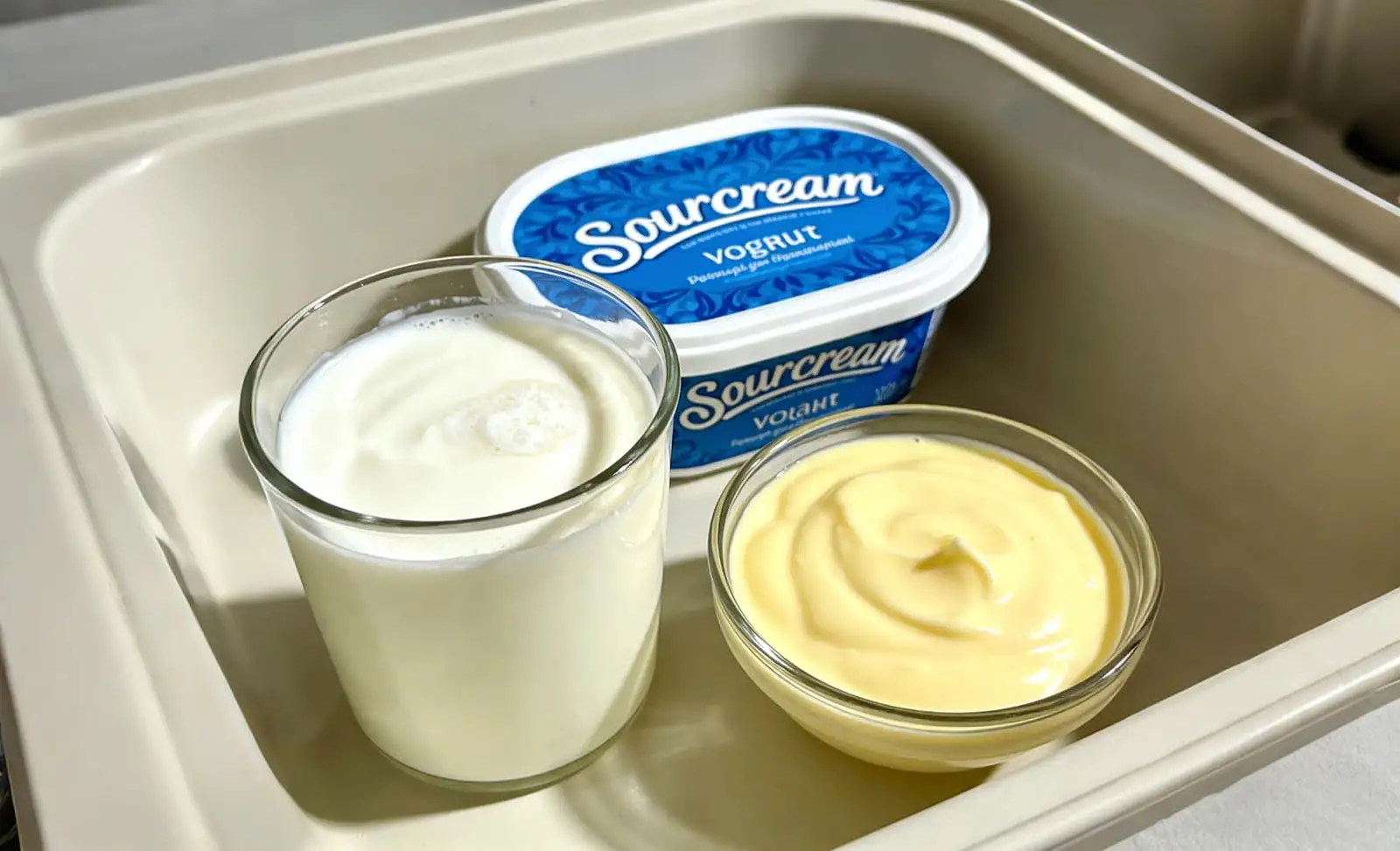 Cremiges fettarmer Joghurt ohne Wasserabgabe