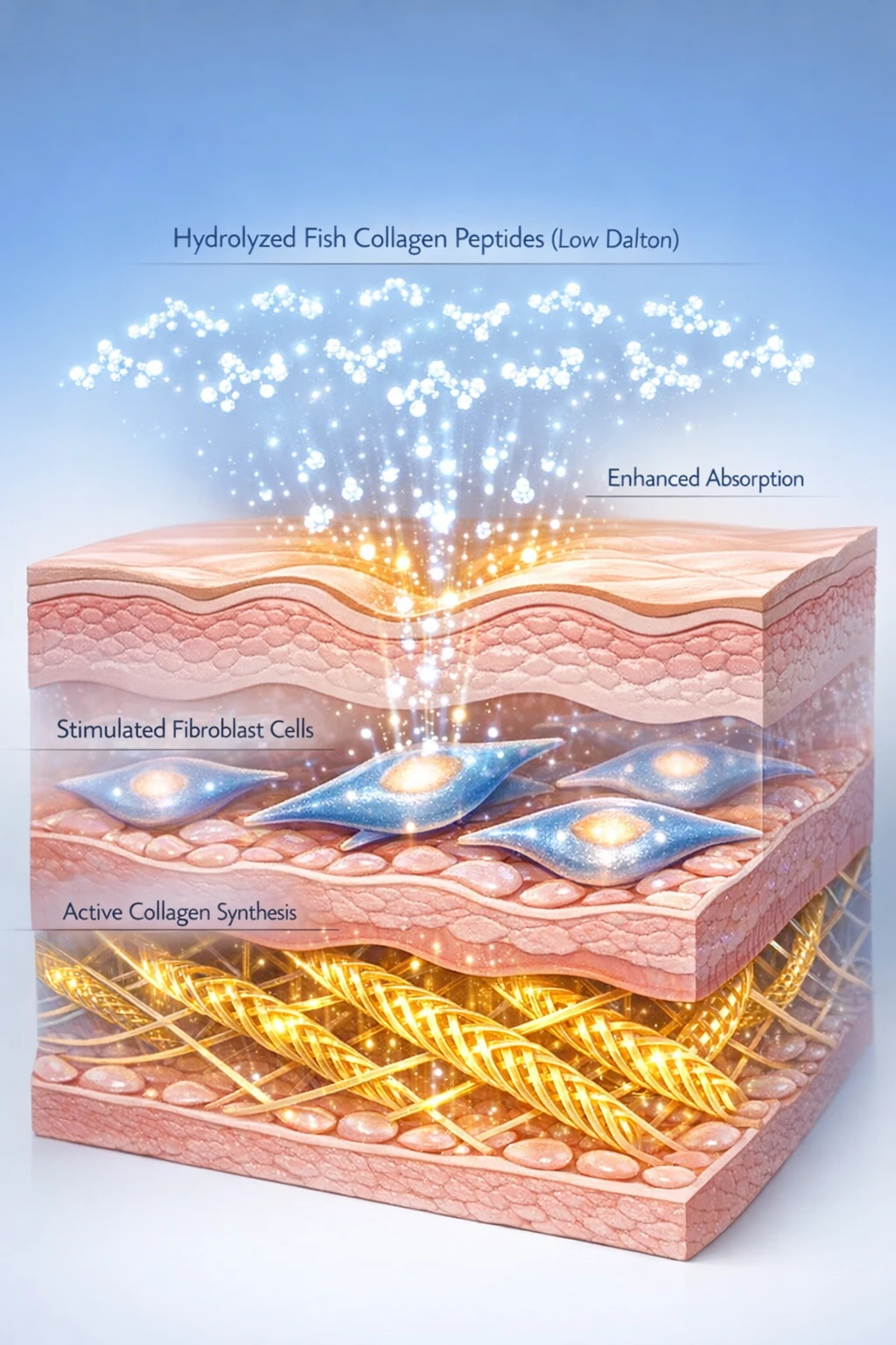 Ưu điểm chiến lược của collagen cá cao cấp: Hướng dẫn cho nhà sản xuất về công thức chăm sóc da vượt trội